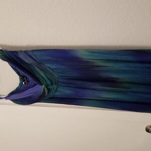100% silk Maxi length strapless Dress